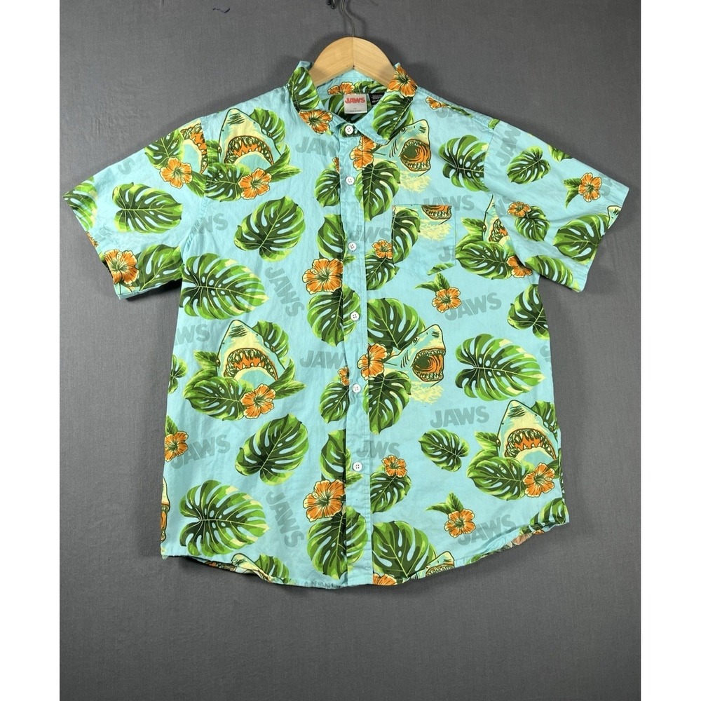 Universal Studios Japan JAWS Graphic Print Button-Up Shirt XXL